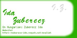 ida zuberecz business card